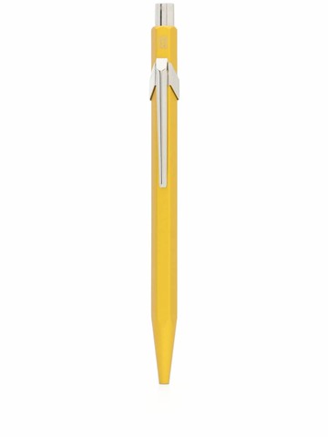 Caran d'Ache - logo-engraved ballpoint pen - unisex - Aluminium - One Size - Yellow