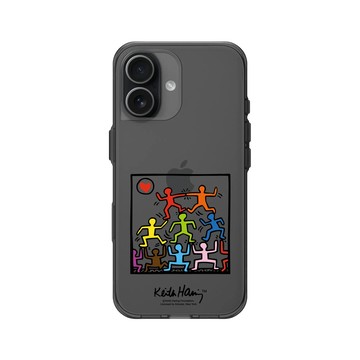 iPhone 17 Clear (相機按鈕) 酷墨灰 - Keith Haring - Climbing Up