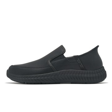Skechers 休閒鞋 Russom Slip-Ins 男鞋 黑 抗濕滑大底 耐油 抗電 工作鞋 懶人鞋