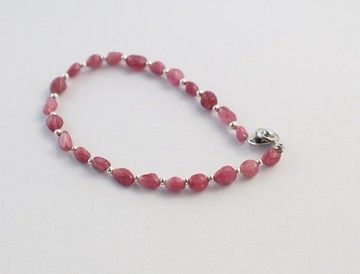 108 perles  桃花/ 粉桃色碧璽手鍊 4*5MM