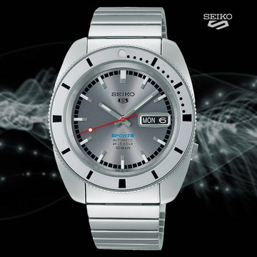 SEIKO 精工 5 Sports系列限量 復刻原型機械錶-銀 SRPL03K1/4R36-16C0N