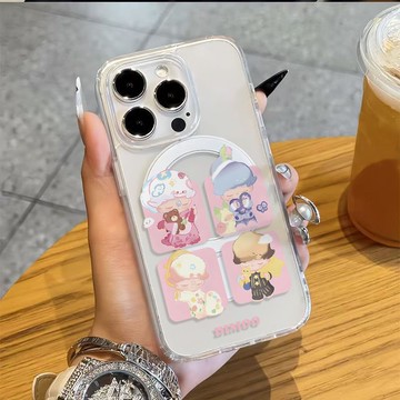 免運+隔日🚚Magsafe磁吸手機殼 泡泡瑪特粉色DIMOO 蘋果17promax1615plus14131211防摔