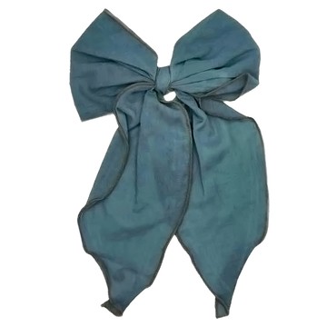 Grech&Co 蝴蝶結髮夾(大)  海水藍  1個