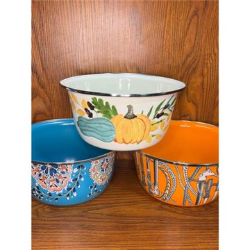 琺瑯搪瓷加厚洗菜盆和面盆加深調餡盆廚房多用盆復古攪拌盆水果盆