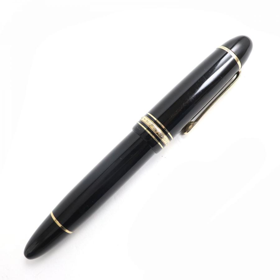 美品△MONTBLANC モンブラン マイスターシュテュック No149 ホワイトスター ペン先14K 万年筆 ブラック×ゴールド Mニブ ドイツ製