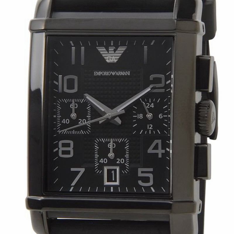 エンポリオ アルマーニ Emporio Armani 腕時計 メンズ スクエア クロノグラフ ブラック Ea0335 ブランド 通販 Lineポイント最大0 5 Get Lineショッピング