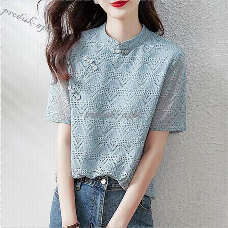 ブラウス レディース 夏服 おしゃれ 半袖 40代 代 仕事 襟付き トップス シャツ Tシャツ きれいめ 可愛い カジュアル 着痩せ 韓国風 大人 上品 通勤 Ol 新品 通販 Lineポイント最大1 0 Get Lineショッピング