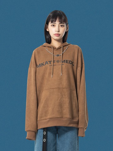 鍊可拆英文排版長帽T