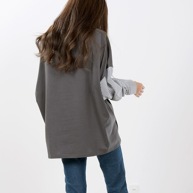 Felt Maglietta 《秋待望新色発売》異素材切替カットプルオーバー/ストライプのシャツ生地で切替えお洒落度UPメンズライクコーデにも  トップス 大きいサイズ 秋服 秋アイテム 冬服 冬アイテム ブラック フリー レディース 通販 LINEポイント最大2.0%GET |  LINEショッピング