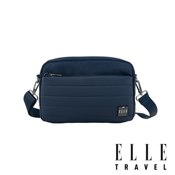 ELLE 雲感線條CLOUD LINE系列 拉鍊 多隔層 側背包 斜背包 普魯士藍 EL83355