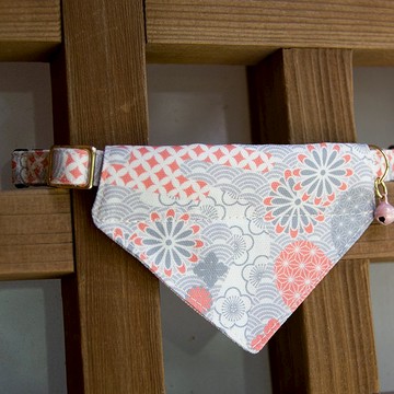 華錦系列 - 三角領巾款 貓項圈 狗項圈 客製化尺寸 刻字服務 吊牌