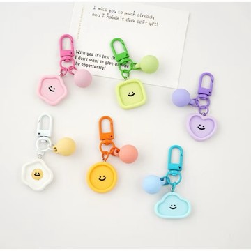 【小星星✩】微笑立體吊飾✨鑰匙圈 鑰匙扣 台灣現貨 可愛吊飾 掛飾 防丟飾品 AirPods掛件