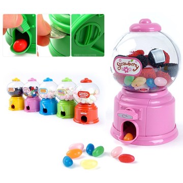 可愛迷你糖果扭蛋機玩具-復古DIY迷你扭糖果機/存錢筒/聖誕禮物/生日禮 (顏色隨機)