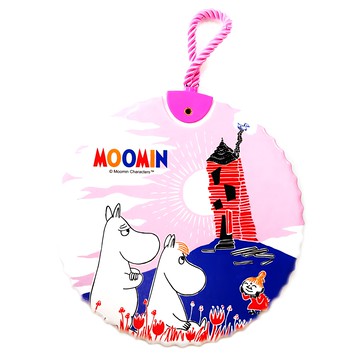 MOOMIN 嚕嚕米 陶瓷隔熱墊 16x16公分  山坡款 粉色  1個