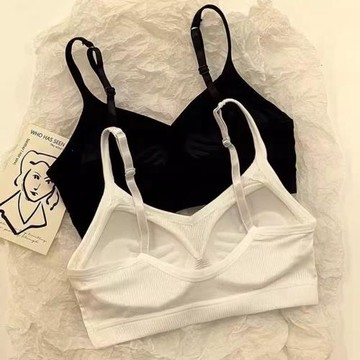 少女內衣一體初中生美背吊帶內搭小背心小胸聚攏運動加厚學生文胸