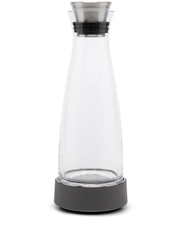 Pinetti - leather-trim water bottle - unisex - Leather - One Size - Grey