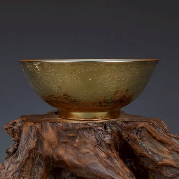 大明成化鎏金彩繪鳳紋碗 景德鎮仿古瓷器古董古玩收藏真品