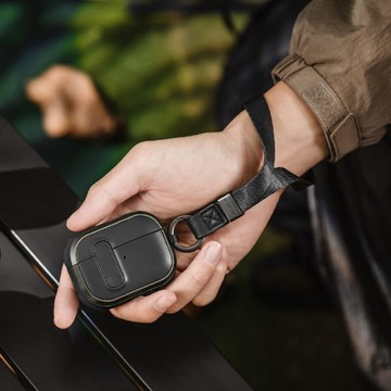 Odyssey with Wrist Strap 抗衝擊磁扣手繩耳機殼 for AirPods 4 金屬灰藍