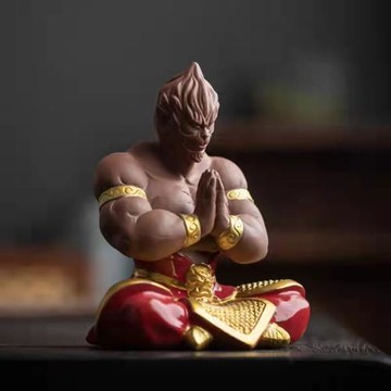 創意紫砂黑神話孫悟空齊天大圣斗戰勝佛祈福禪意玄關茶臺茶寵擺件