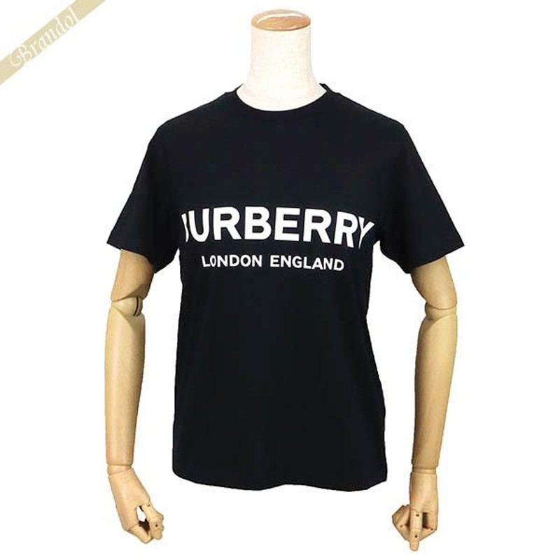 バーバリー BURBERRY Tシャツ レディース 半袖 ロゴ クルーネック XS/S