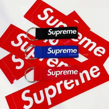SUPREME WEBBING KEYCHAIN 織帶 矽膠鑰匙圈 吊飾 三色