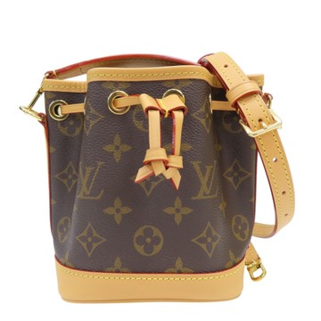 【二手名牌BRAND OFF】LOUIS VUITTON LV 路易威登 棕色 原花 帆布 Nano Noe 肩背包 M81266
