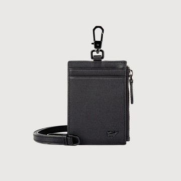 【免費升級送禮包裝】維克多-E 側拉鍊零錢袋證件夾-黑/BF570-175