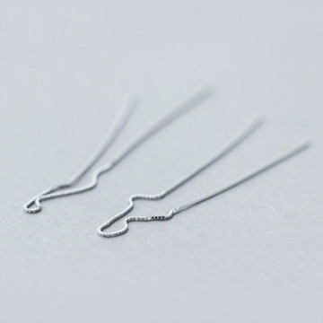 925純銀耳環耳飾-歐美時尚個性超長款生日情人節禮物女飾品73dq14【獨家進口】【米蘭精品】