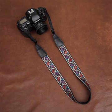 cam-in 相機背帶繡花掛脖復古文藝掛繩微單可調單反數碼斜挎肩帶