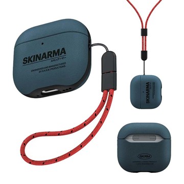 【山水之寶】Skinarma Airpods 4保護殼 Spunk潮風格收納保護套 附掛繩 支援無線充電 附贈手腕帶 原廠公司貨