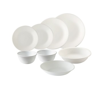 【美國康寧 CORELLE】純白系列8件式餐盤組(H02)