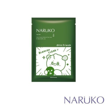 【NARUKO牛爾】茶樹神奇痘痘黑面膜1片(dtto friends版) (抗痘/毛孔粉刺/面膜)