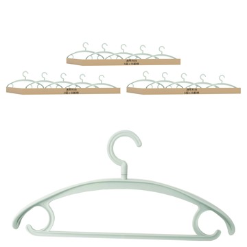 旋轉無痕衣架  北歐綠  3組
