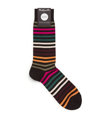Pantherella Cotton-Blend Kilburn Striped Socks