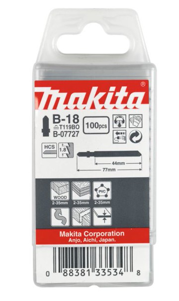 MAKITA 牧田 B-07727 B-18 線鋸片 100片 高碳鋼 木材 膠合板 塑料 日本製