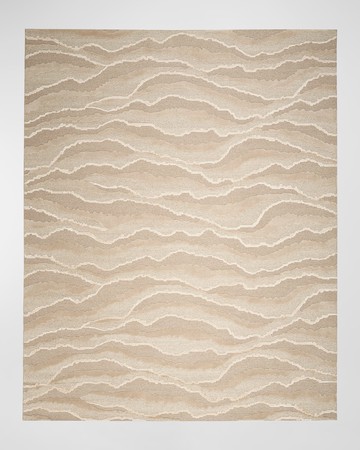 Rolling Hand-Knotted Rug, 8' x 10'