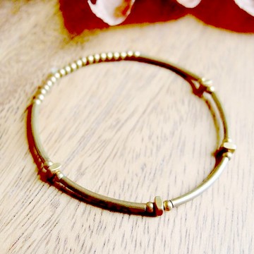 VIIART。牆。基本款黃銅手環