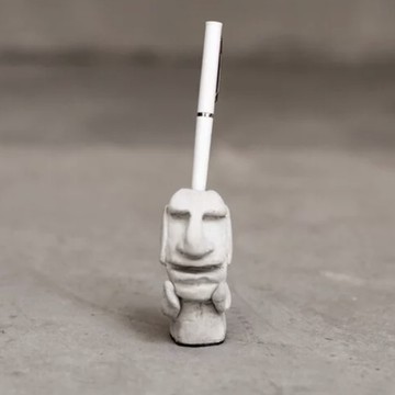 曙MUSE｜Moai摩艾吶喊筆插 水泥質感擺飾 創意擺飾 趣味小物 Loft 工業風 咖啡廳 民宿 餐廳 住家 設計