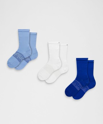 Unisex Power Stride Crew Socks 3 Pack Size Medium