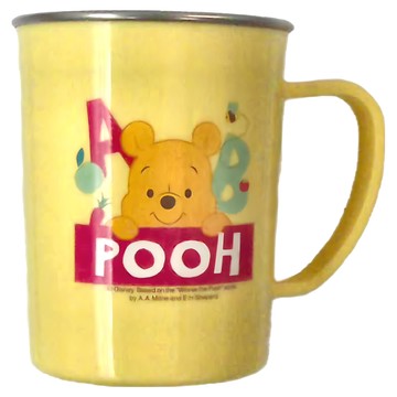 Disney 迪士尼 Winnie the Pooh 不鏽鋼環保隔熱杯  小熊維尼 黃色 + 紅色  230ml  1個