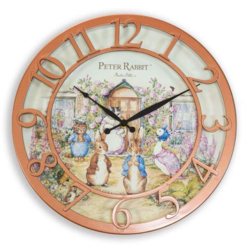 PETER RABBIT 比得兔時鐘 tj1455 可愛風格壁掛鐘 靜音指針  比得世界 銅色