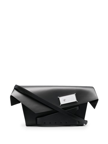 Maison Margiela - Snatched leather clutch bag - women - Bovine Leather (top grain)/Bovine Leather (top grain)/Brass/Polyester - One Size - Black