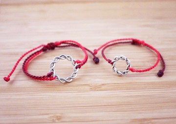 【緣份】 蠶絲蠟線 編織手環【雙條合購】