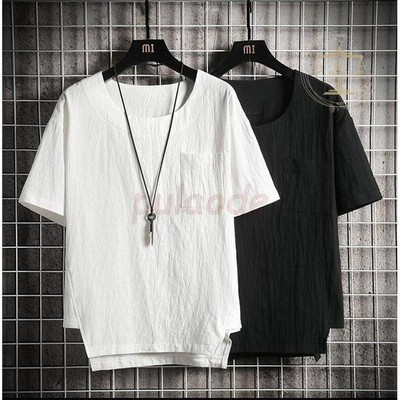 ｔシャツ メンズ 半袖 夏 カットソー 紳士 リネン トップス カジュアル アメカジ ミリタリー メンズファッション 通販 Lineポイント最大get Lineショッピング