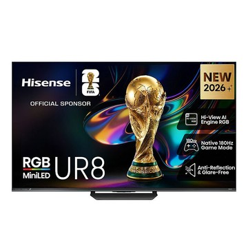 Hisense 海信 65UR8S 65吋 RBG MiniLED 液晶顯示器 VIDAA 送桌上型安裝【智慧家庭】