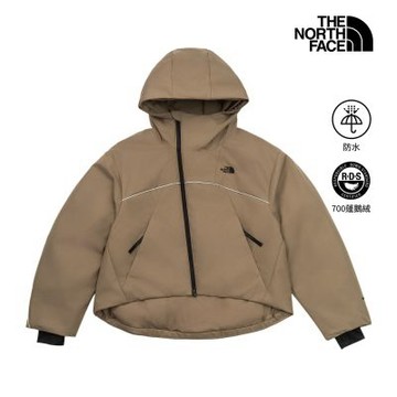 【The North Face 官方旗艦】北面UE女款褐色DRYVENT防水短版羽絨外套｜8HWH2H9