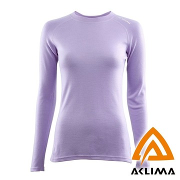 【ACLIMA 挪威】女羊毛圓領長袖上衣『紫紅』101702 戶外 露營 登山 健行 休閒 羊毛 長袖 上衣