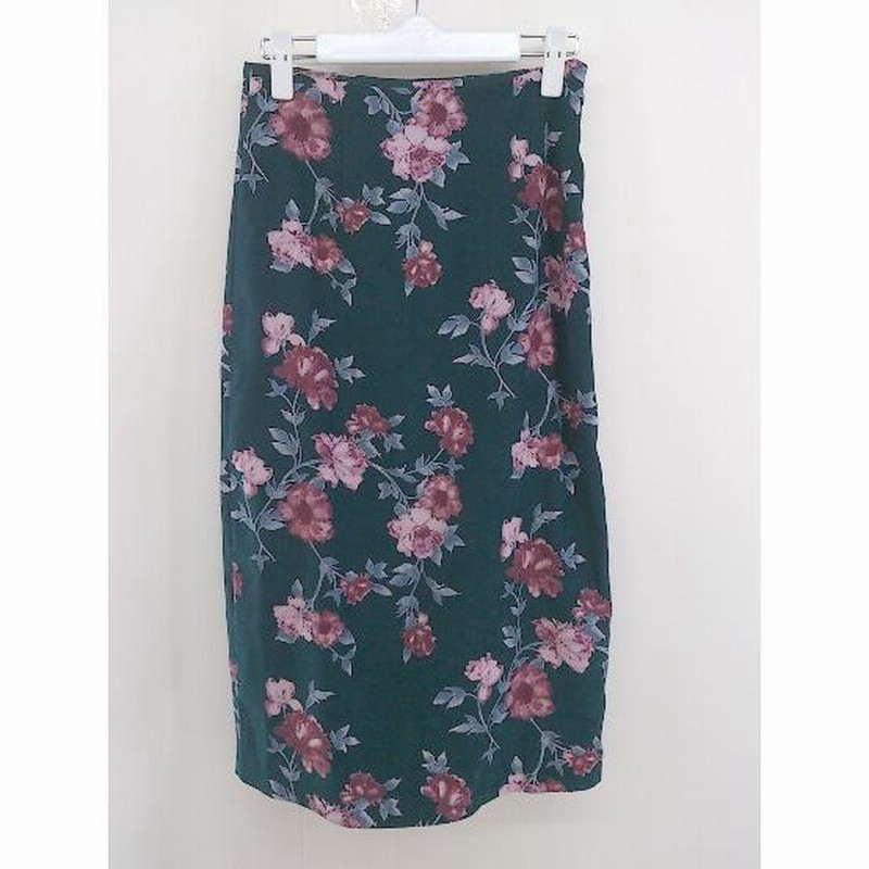 ◇ LADYMADE レディメイド 花柄 膝下丈 タイト スカート サイズF  