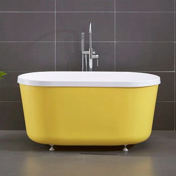 優樂悅~家用一體加深彩色亞克力獨立式浴缸浴盆