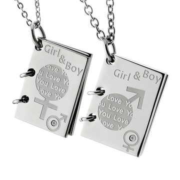 項鍊．單身男女．白鋼．情書．客製照片．雷射刻字